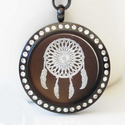Whimsy Dreamcatcher Plate - to fit 3cm wide locket